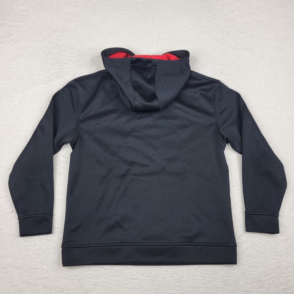 VTG Champion Hoodie Mens Large Black Fleece Sweatshirt‎ Long Sleeve Pullover Y2K - Picture 4 of 10